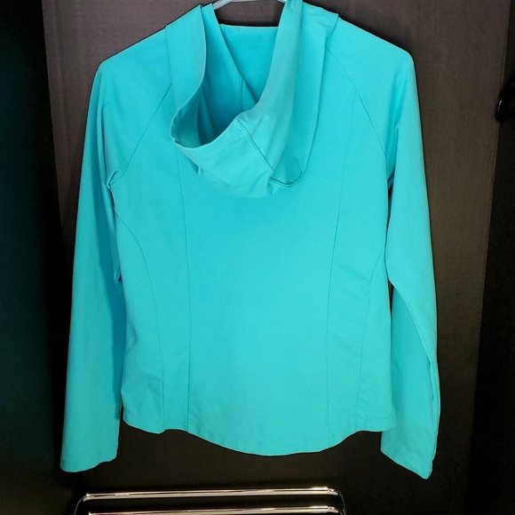 Danskin Aqua Fleece Zip Up with Hood and Vented Pockets - Size Small - Picture 3 of 13